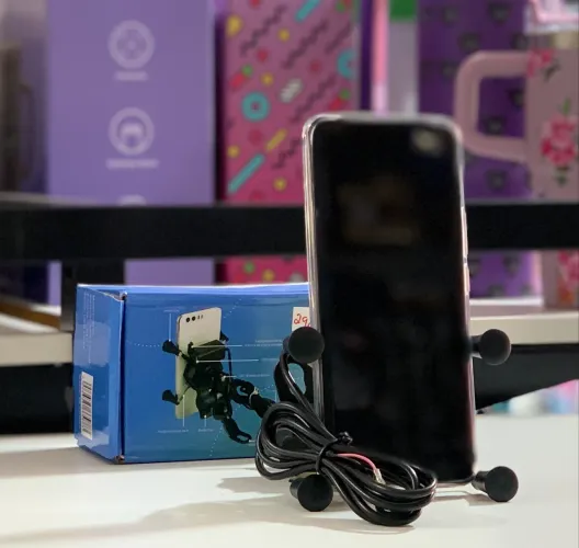 Suporte de Moto para Celular Universal com Carregador