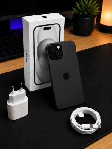 iPhone 15 128GB Preto | Sem Uso | NF + Caixa + Acessórios