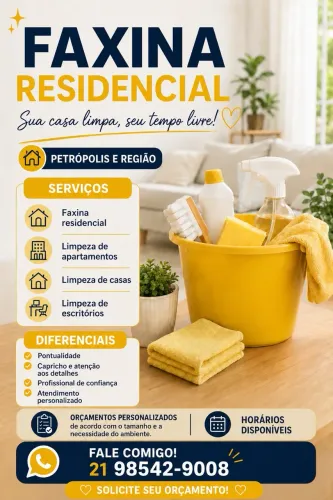 FAXINA RESIDENCIAL E COMERCIAL 