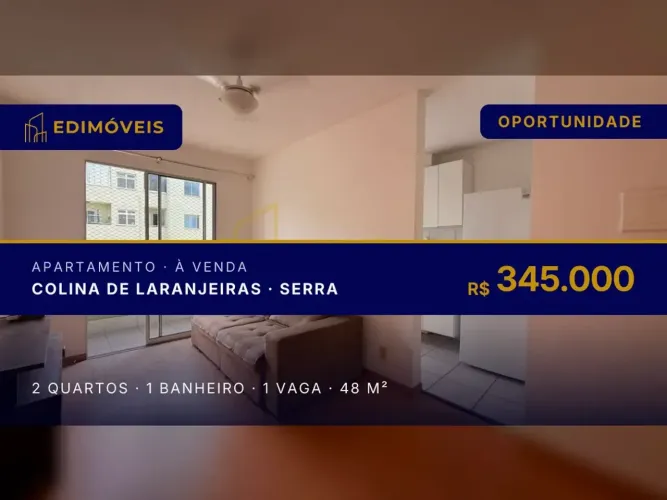 Apartamento 2 quartos na Colina de Laranjeiras, ideal para quem busca qualidade de vida