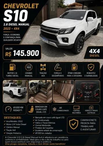 Chevrolet S10 Pick-up LS 2.8 TDI 4X4 CD Dies. Mec. 2022