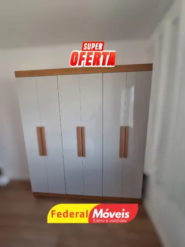 Guarda Roupa Casal 100% MDF 6 portas 2 gavetas - Aproveite Agora!