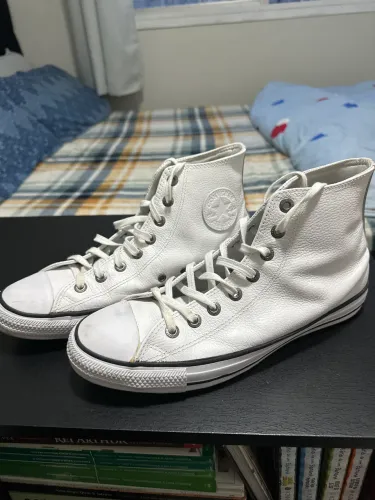 All star chuck taylor branco couro
