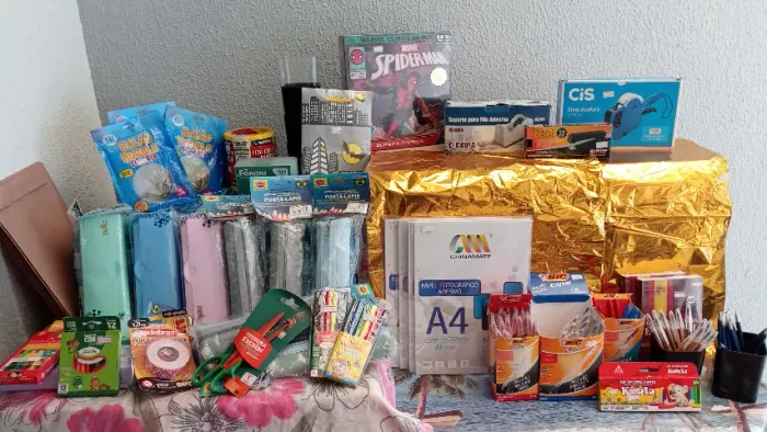 kit produtos papelaria