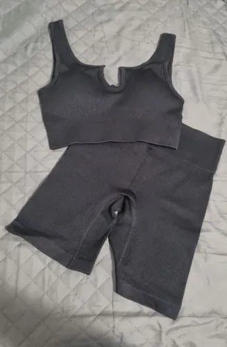 CONJUNTO FITNESS FEMININO TOP+SHORTS/CALÇA 