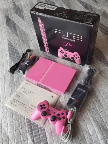Playstation 2 slim rosa pink modelo 77000