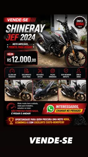 VENDO MOTO SHINERAY 2024