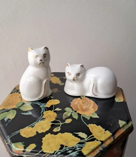 Par de gatinhos porcelana vintage