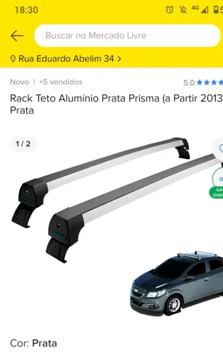Rack de teto prisma onix