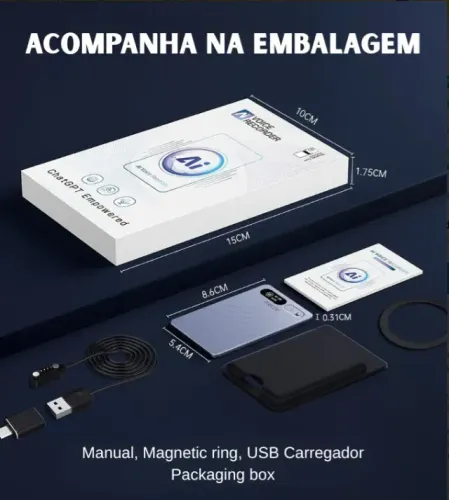 Gravador de voz AI Voice recorder Similar Plaud Note LACRADO GPT GEMINI CLAUDE