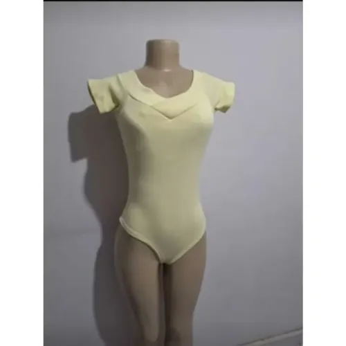 Body feminino amarelo