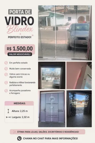 Porta de Vidro (vender ligeiro)