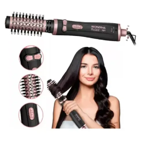 Escova Rotativa Mondial Anti-frizz Seca Alisa 3 Em 1 Erb-01 Bivolt **Ler Anúncio**