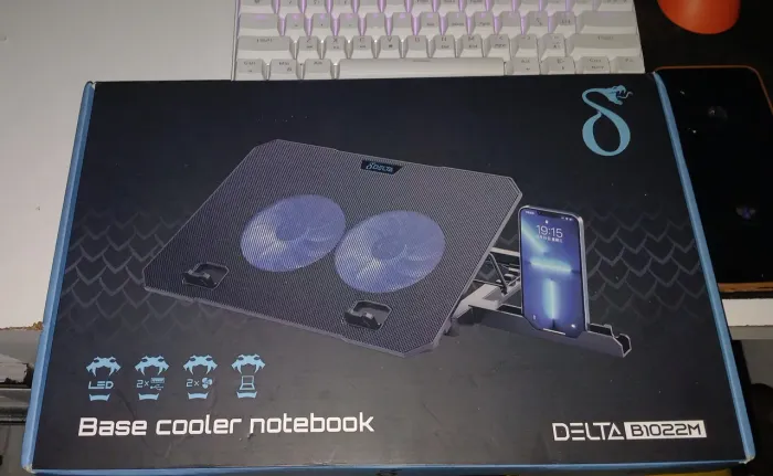 BASE REFRIGERADORA PRA NOTEBOOK COM SUPORTE PRA CELULAR  