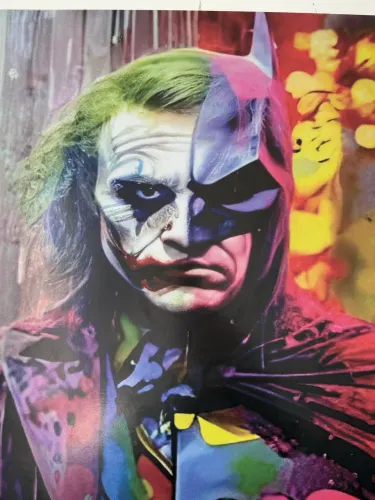 Quadro decorativo Batman/coringa