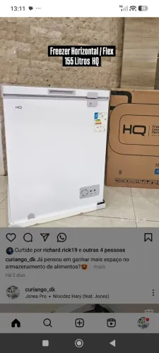 Freezer 155 L novo com nota
