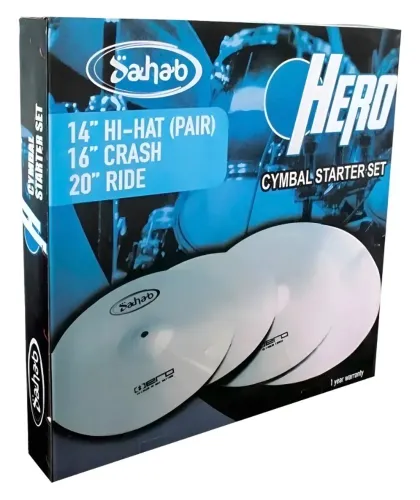 Set De Pratos Sahab Hero 14  16  20  Aço Escovado 