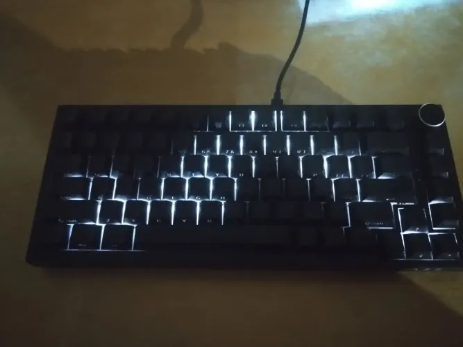 Teclado mecânico 75% Attack shark Ajazz ak820 Pro Preto