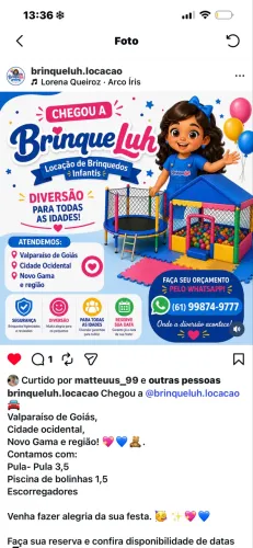 Aluguel de pula pula 3,5, piscina de bolinhas 1,5 e escorregadores. *