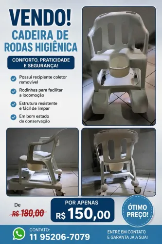 Oportunidade cadeira de banho