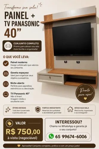 PAINEL + TV PANASONIC 40? À VENDA