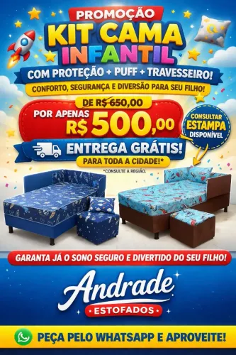 Promoção kit cama infantil 
