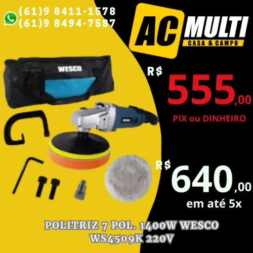 Politriz 7 Pol. 1400w Wesco Ws4509k 220v