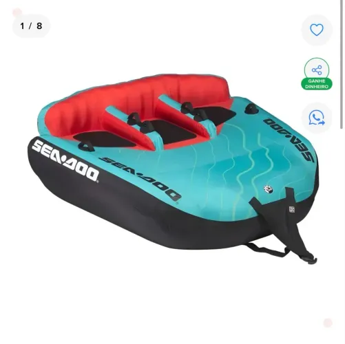 Boia inflável renovável 3 lugares - marca sea doo azul