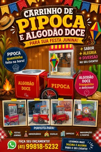 *Pipoca algodão doce*