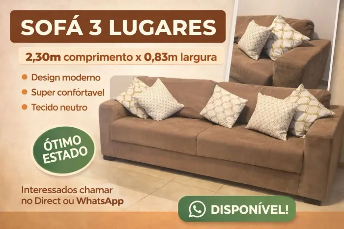 Sofá 3 lugares(Marília/SP)