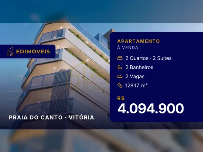 Praia do Canto| Apartamento 2 suítes, venha conhecer essa oportunidade única!