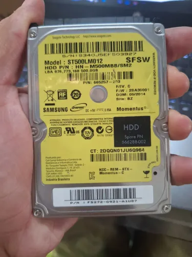 HD 500GB Notebook Samsung