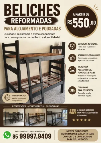 Beliches de madeira pura - Para empresas