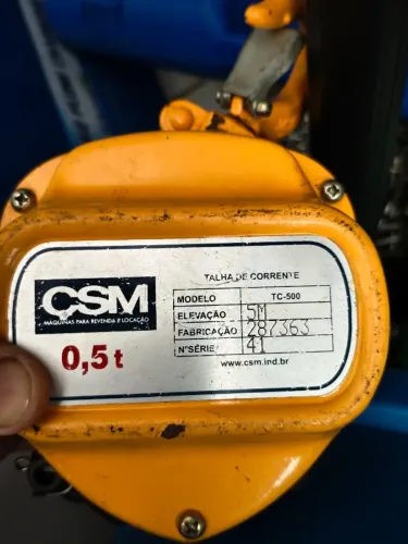 Talha de corrente modelo TC-500 elevação 5M