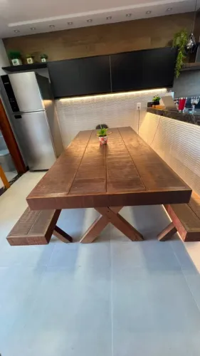 Mesa Madeira 100% Maciça - 2,20m x 1,00m