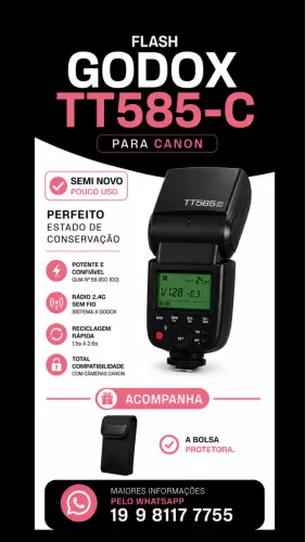 Vendo flash Godox TT585-C para câmeras Canon