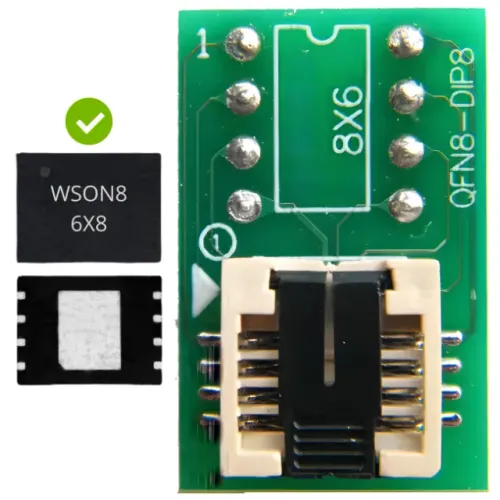 Adaptador Soquete WSON8 8X6 QFN8 MLF8 MLP8 DFN8 para DIP8 Chip Socket para CH341A TL866CS