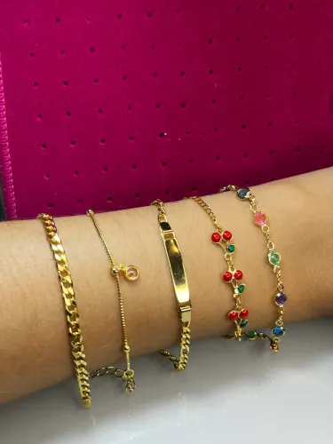 Pulseira infantil semijoia