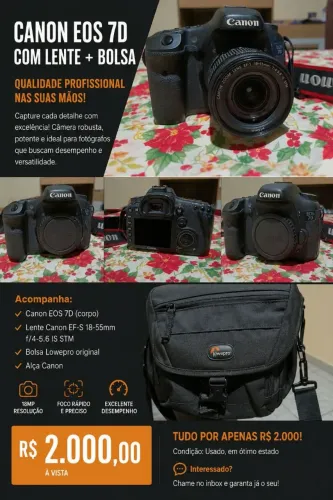 Camera fotográfica Canon 7D