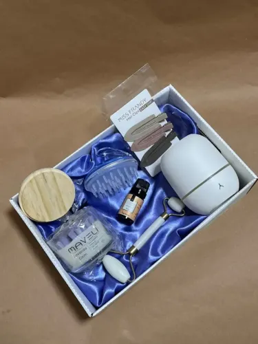 Kit Cesta Presente Autocuidado Com Vela E Aromatizador