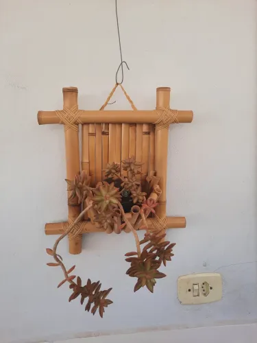 Florera de bambu