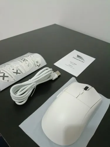 Mouse Gamer SMAILWOLF RS7 Branco Bluetooth 2.4G USB-C