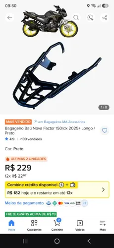Suporte baú factor 150