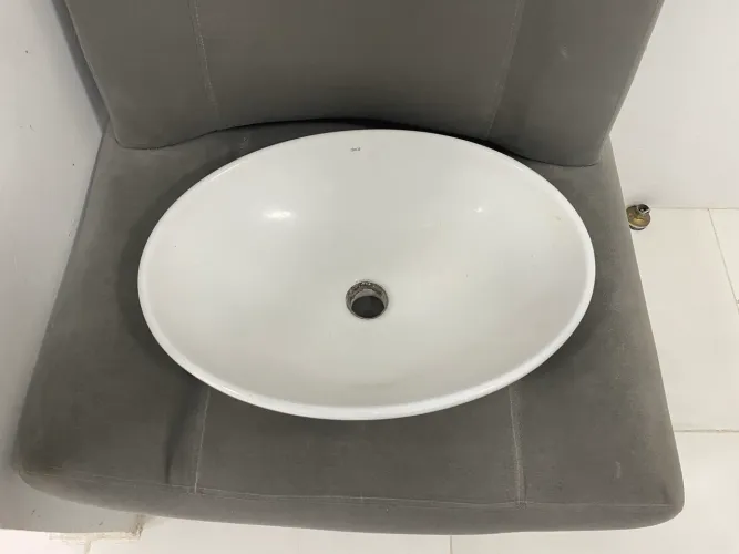 Cuba de bancada pia oval 