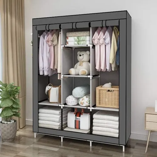 Guarda-Roupa Casal Dobrável Multiuso Armário de Roupas Prático e Resistente