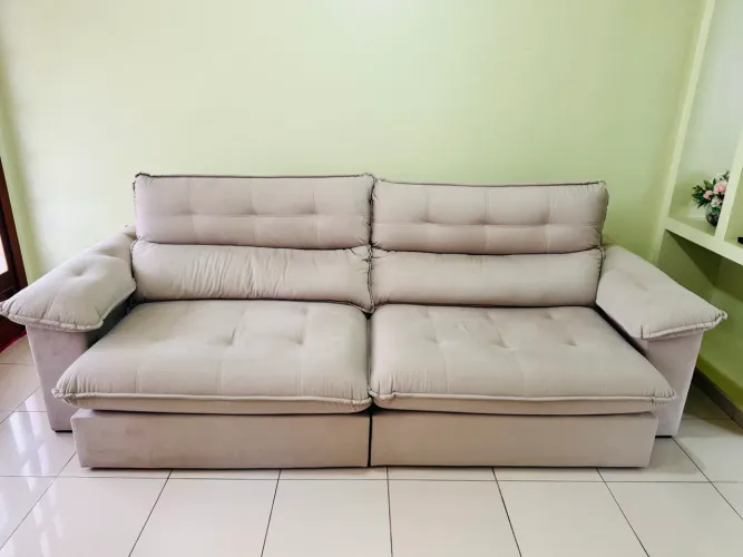 Sofá retrátil e reclinável Estofart estilo Jobi