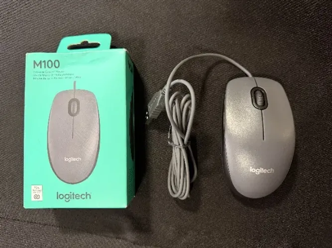 Mouse Logitech M100 com Fio USB - Novo