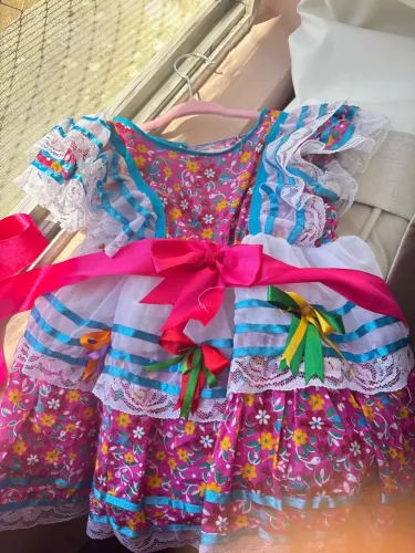 Vestido São João menina 12 a 18 meses