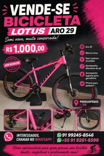 Bicicleta Lotus aro 29 Rosa