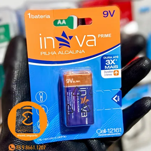 Pilha / Bateria Alcalina 9V Alta Qualidade e Duração